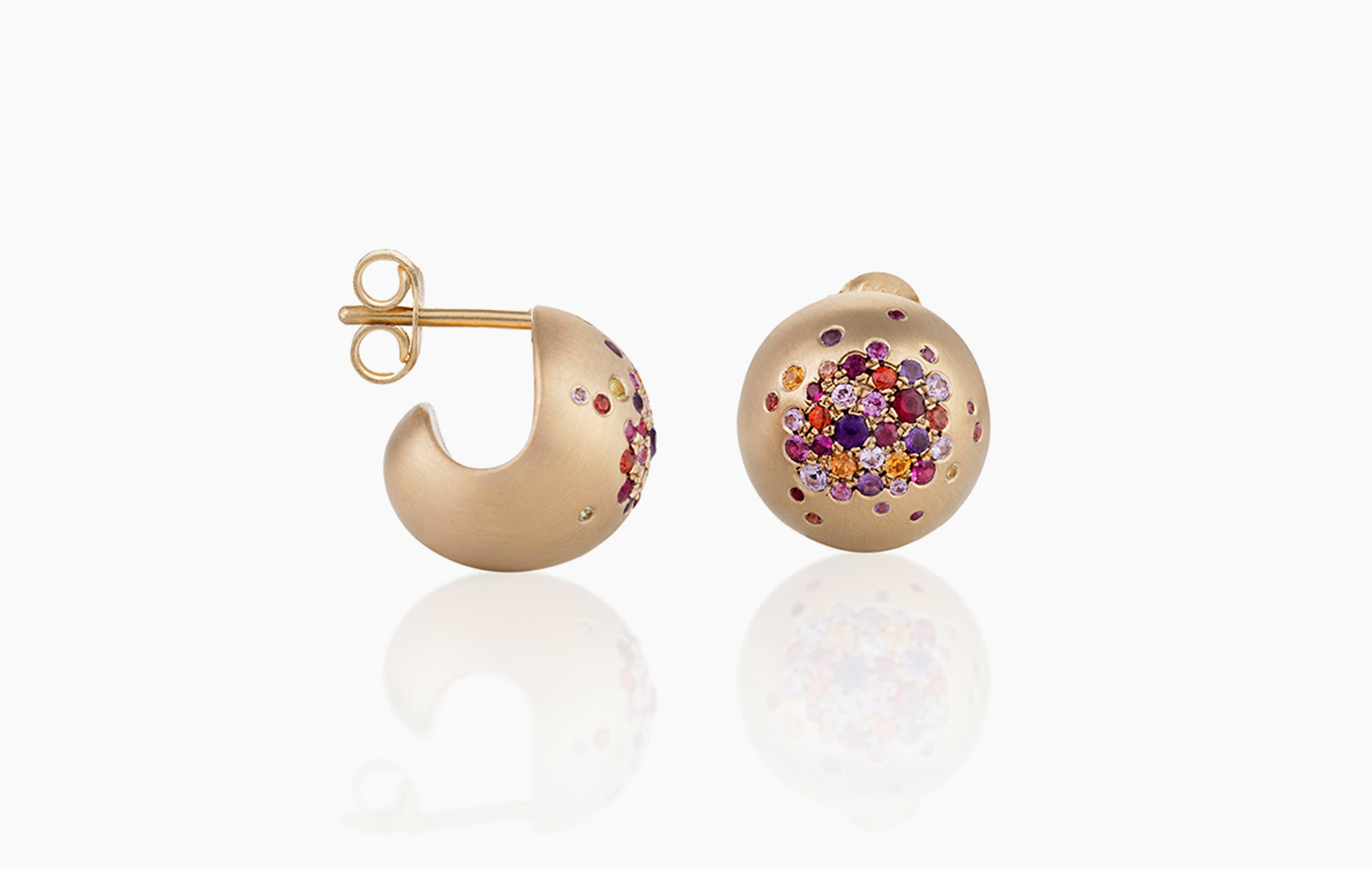 Round shop heavy earrings